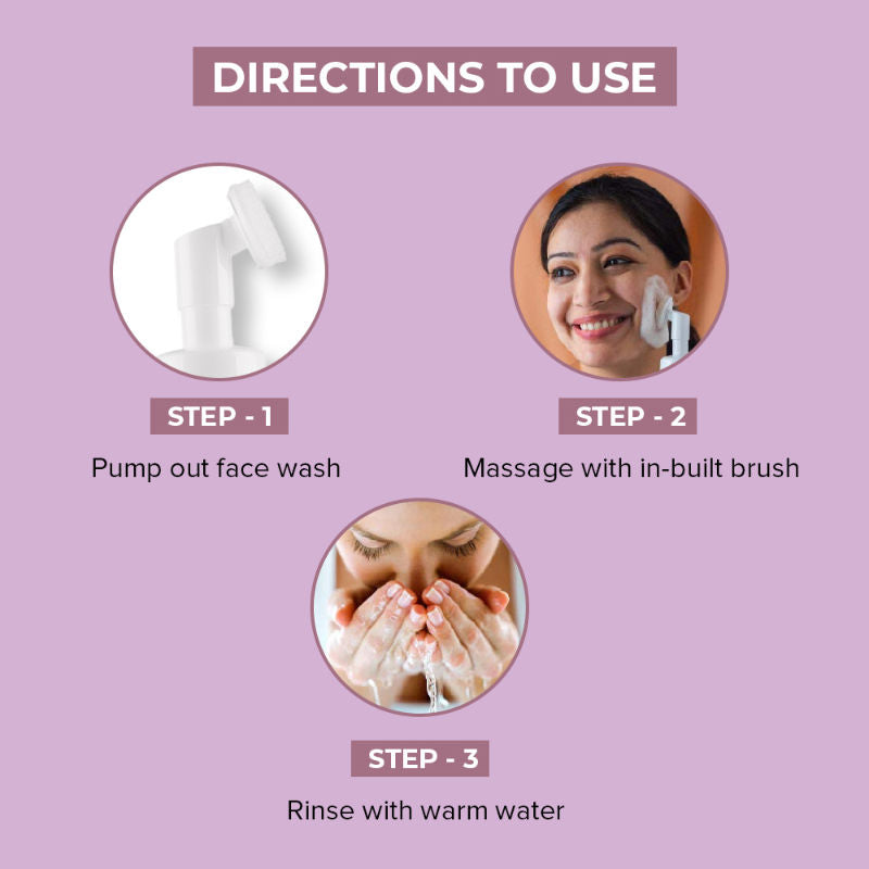 Foaming Face Wash With Deep Cleansing Brush for Acne & Oil Control