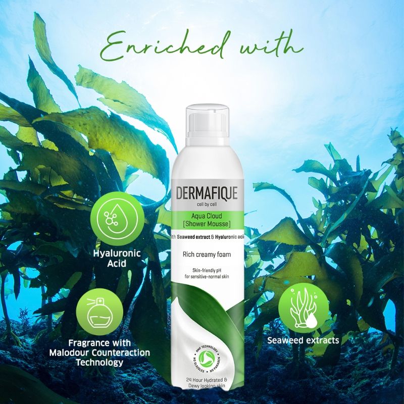 Aqua Cloud Shower Mousse, Hyaluronic Acid & NMF, Rich & Indulgent