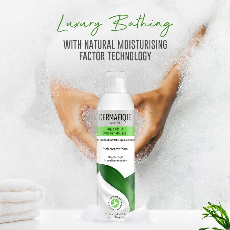 Aqua Cloud Shower Mousse, Hyaluronic Acid & NMF, Rich & Indulgent