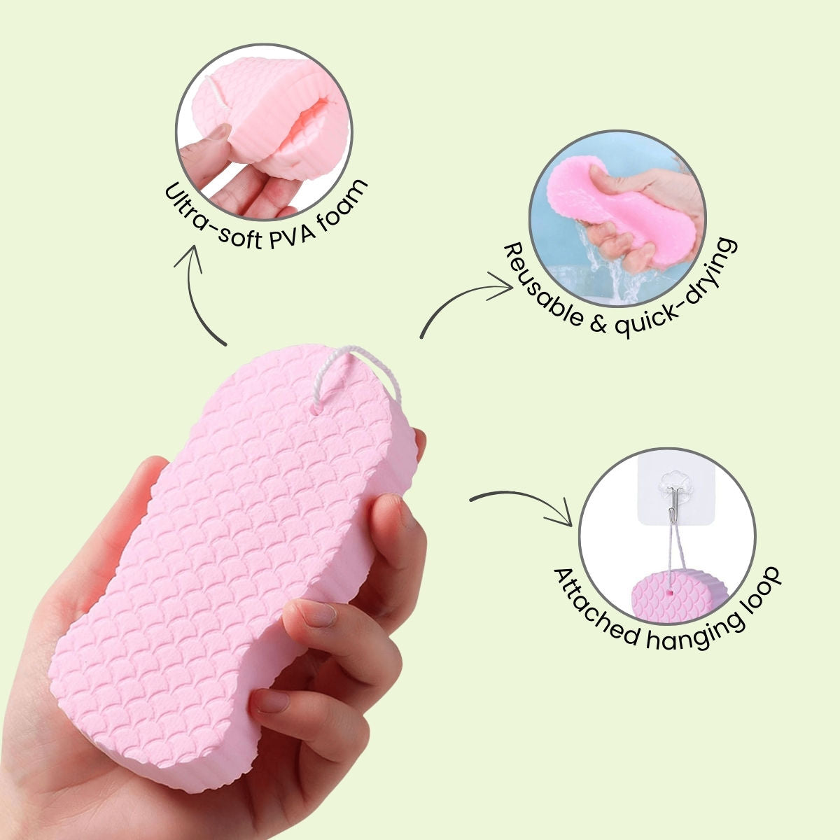 Ultra Soft Bath Sponge Dead Skin Remover Magic Exfoliator Shower Scrubber Children Body Loofah