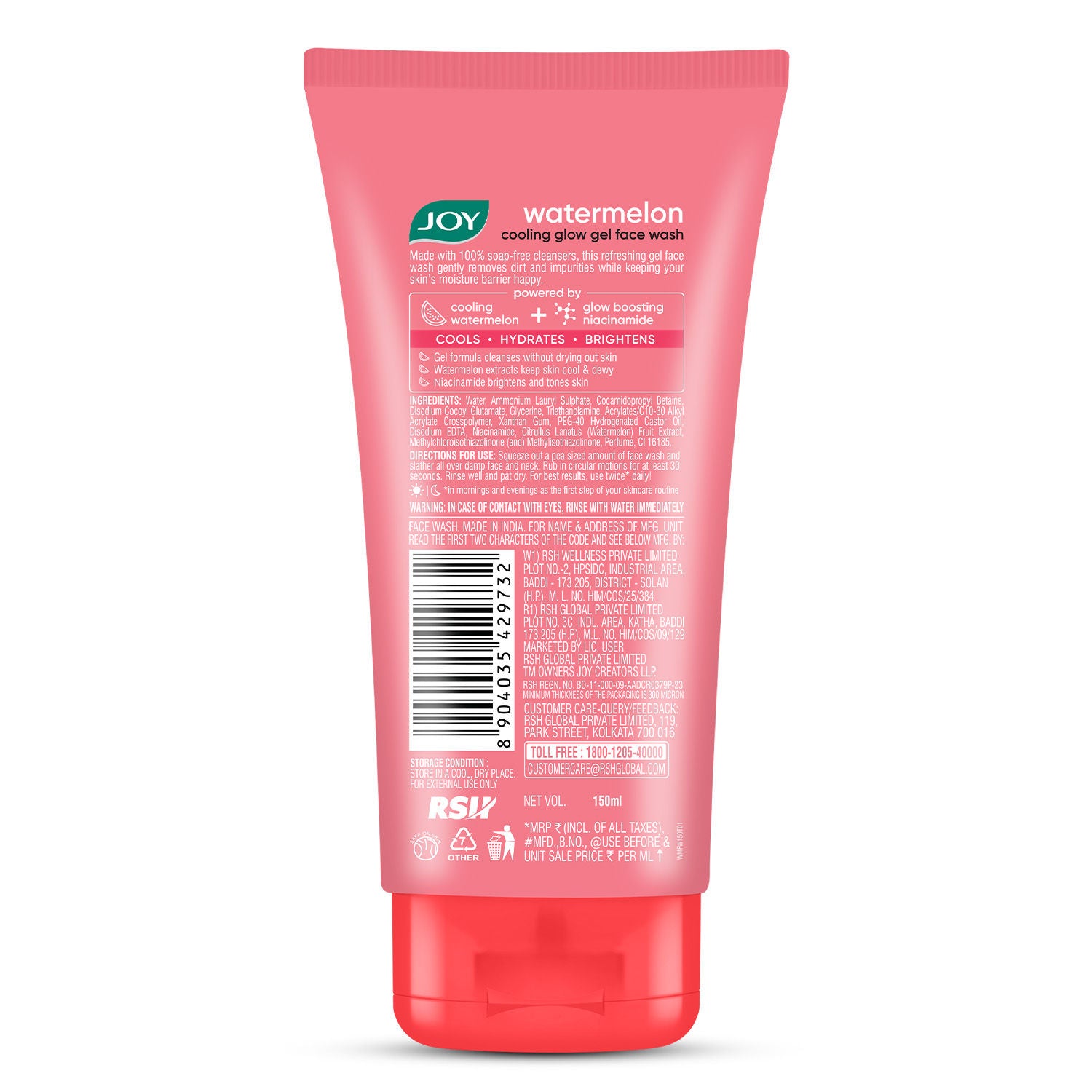 Watermelon Cooling Glow Gel Face Wash