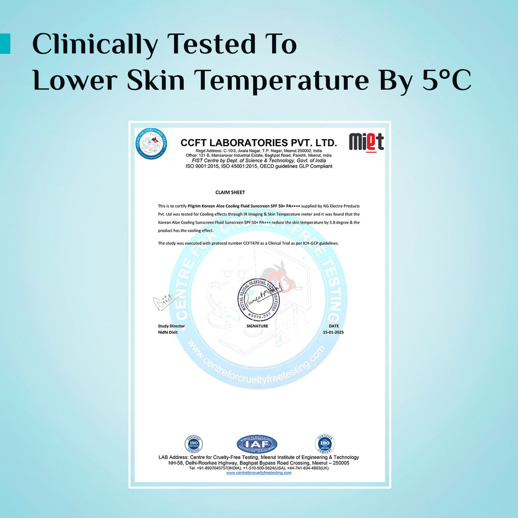 Korean Aloe Cooling Fluid Sunscreen SPF 50+ PA++++ With Hyaluronic Acid
