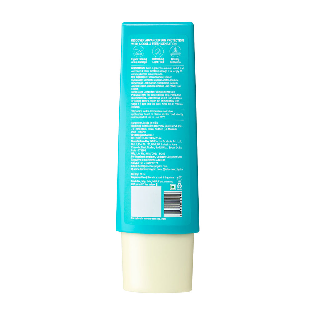 Korean Aloe Cooling Fluid Sunscreen SPF 50+ PA++++ With Hyaluronic Acid
