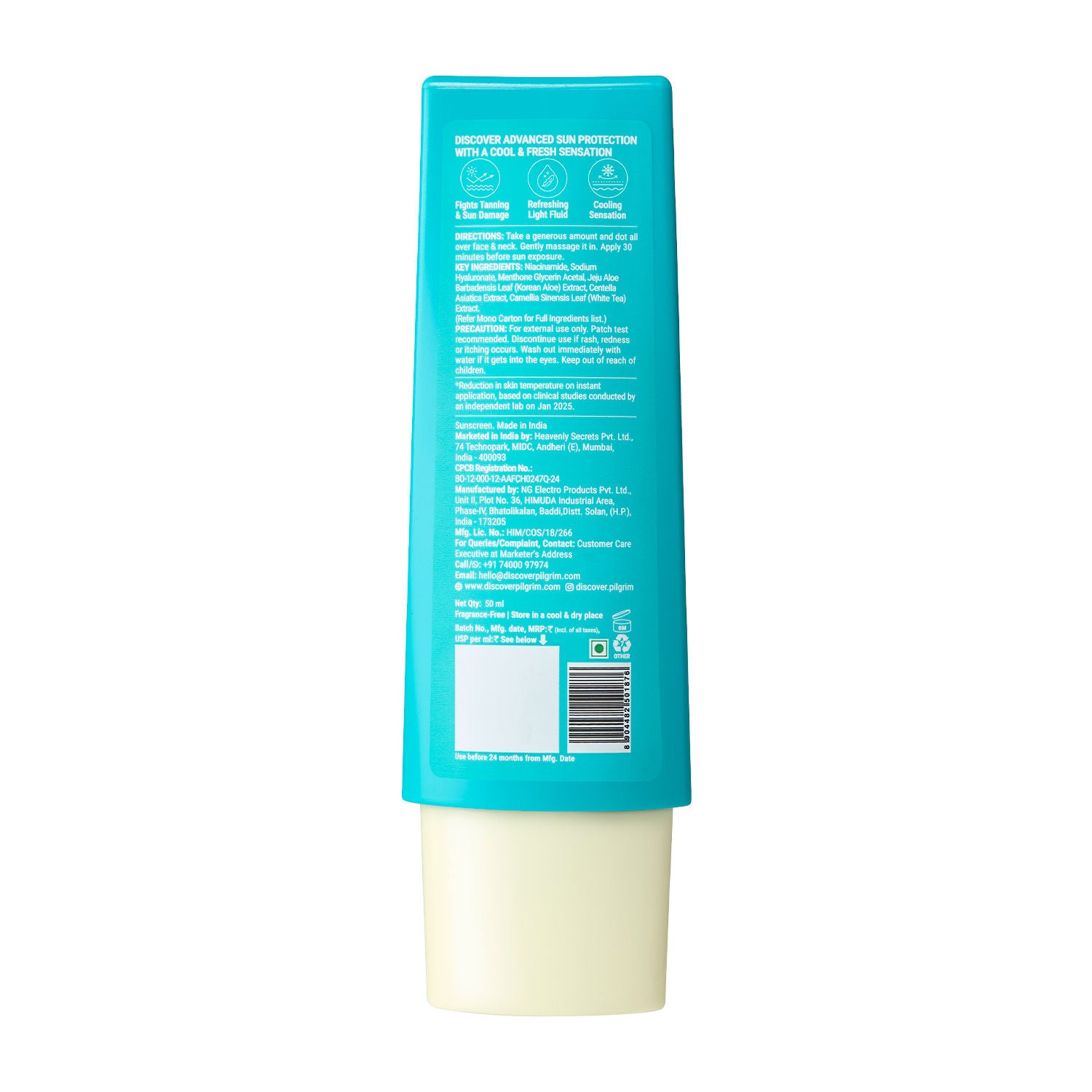 Korean Aloe Cooling Fluid Sunscreen SPF 50+ PA++++ With Hyaluronic Acid