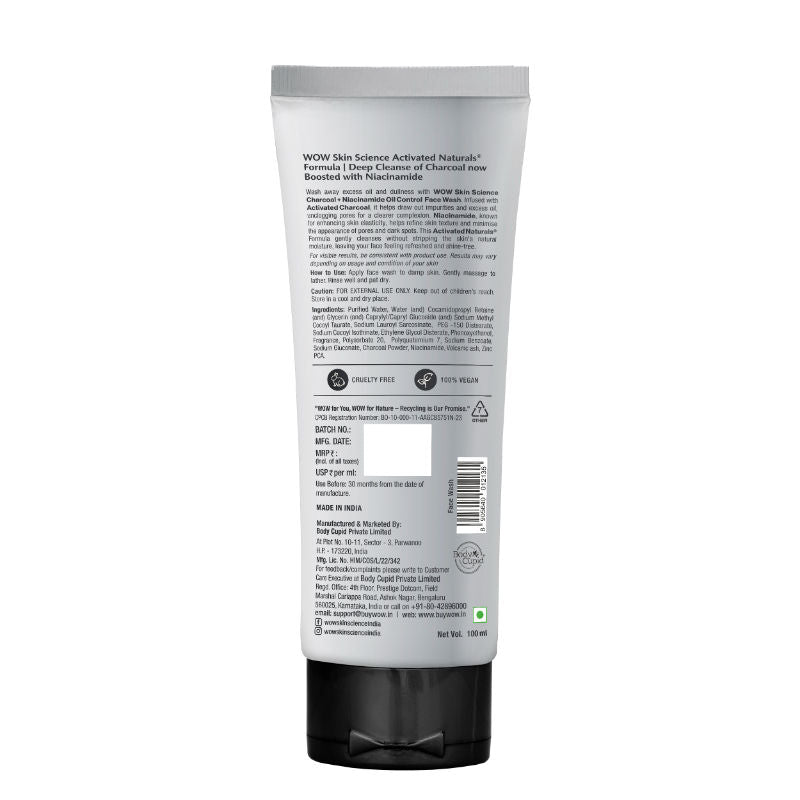 Skin Science Men Charcoal + Niacinamide Oil Control Face Wash