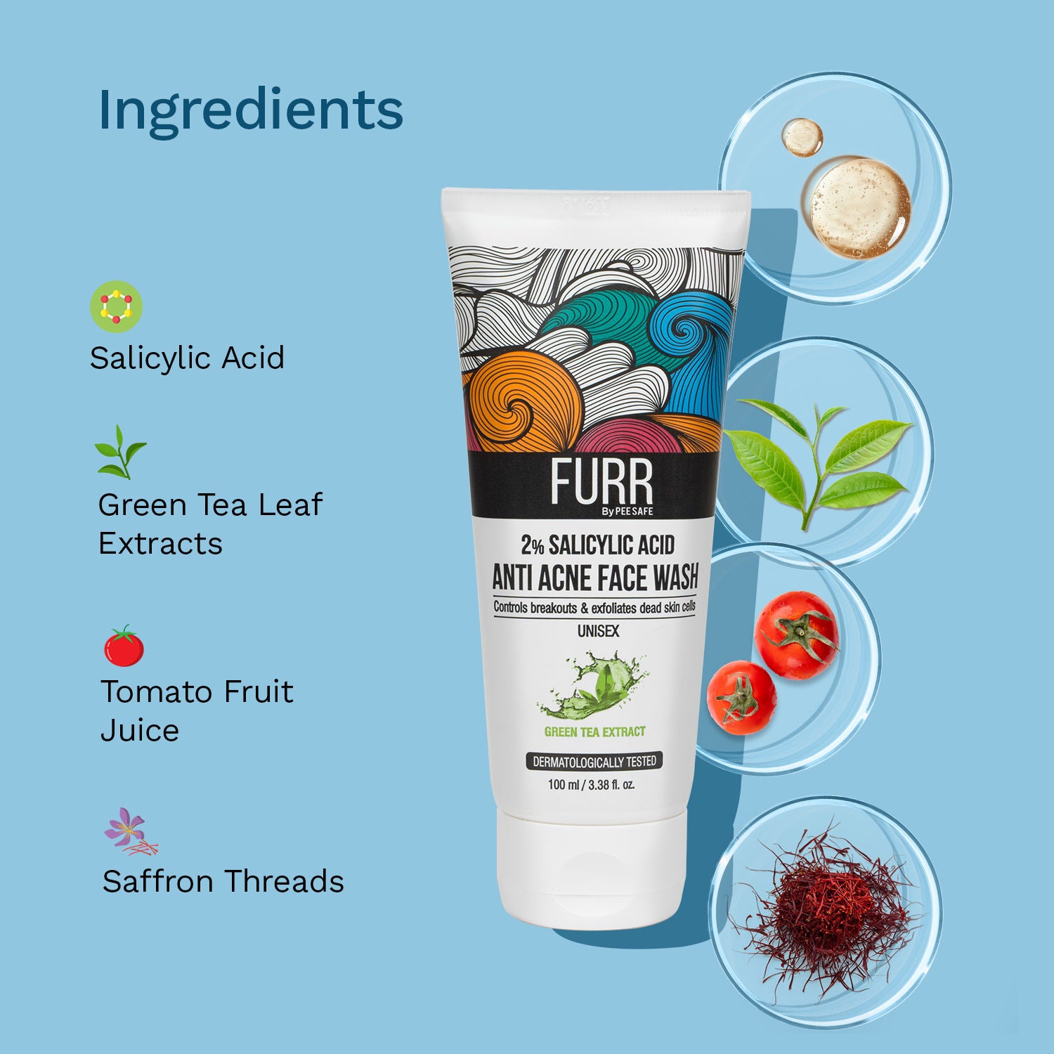 2% Salicylic Acid & Green Tea Anti Acne Face Wash
