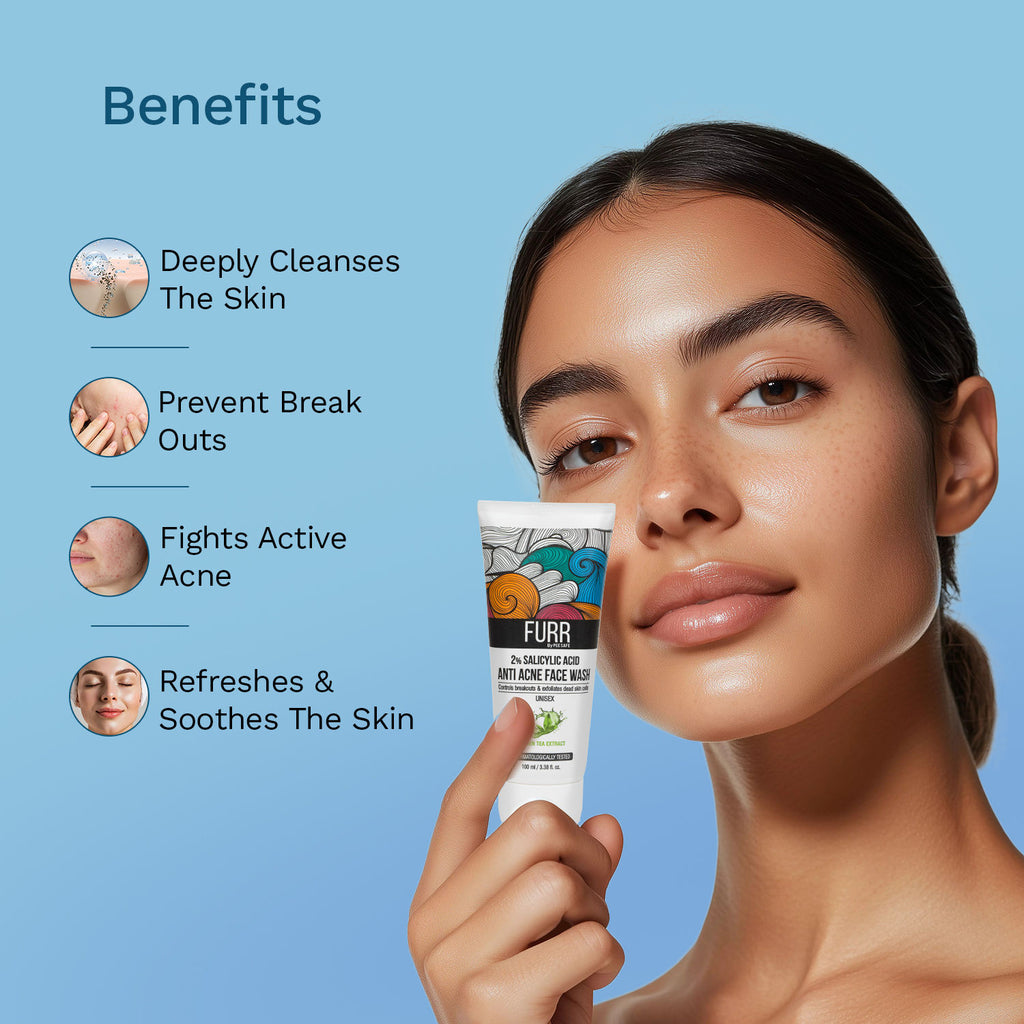 2% Salicylic Acid & Green Tea Anti Acne Face Wash