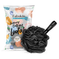 Luxury Bathing Round Loofah Bath Sponge - Black