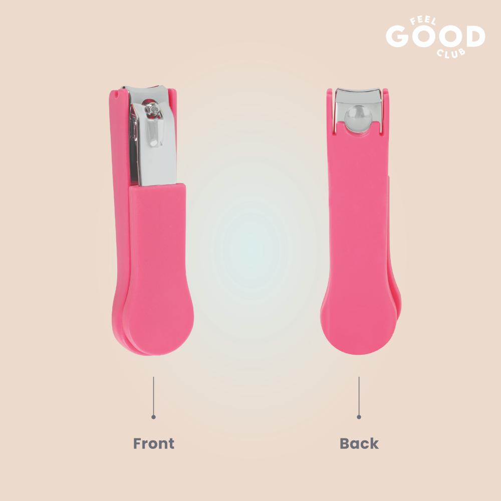 Pink Nail Clipper For Cutting Trimming Finger & Toe Nails For Diy Manicure Pedicure