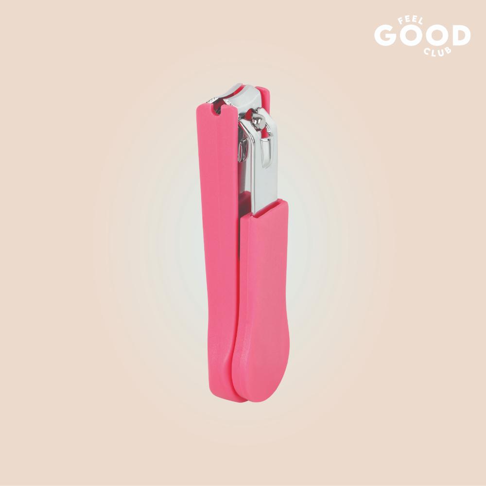 Pink Nail Clipper For Cutting Trimming Finger & Toe Nails For Diy Manicure Pedicure