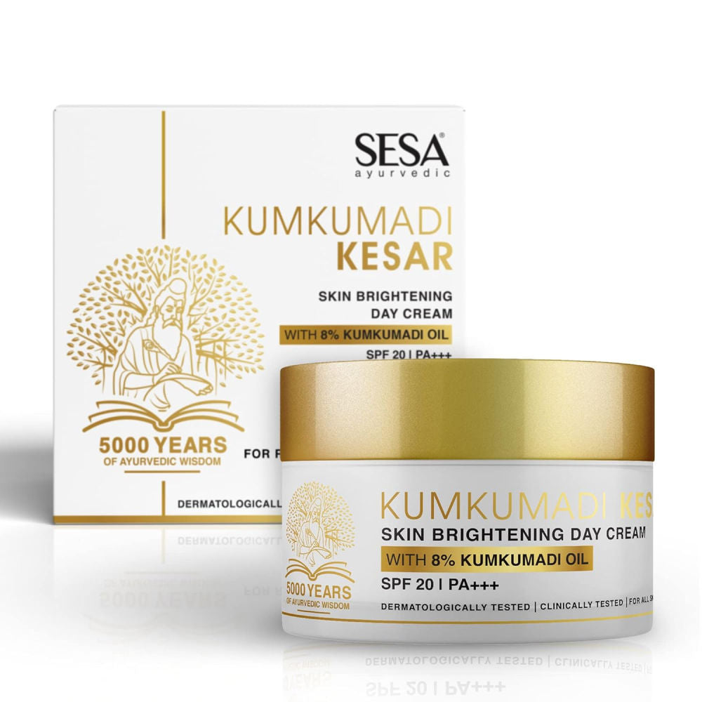 8% Kumkumadi Kesar Day Cream 50g SPF 20 & PA++ Skin Brightening Face Moisturizer Face Cream
