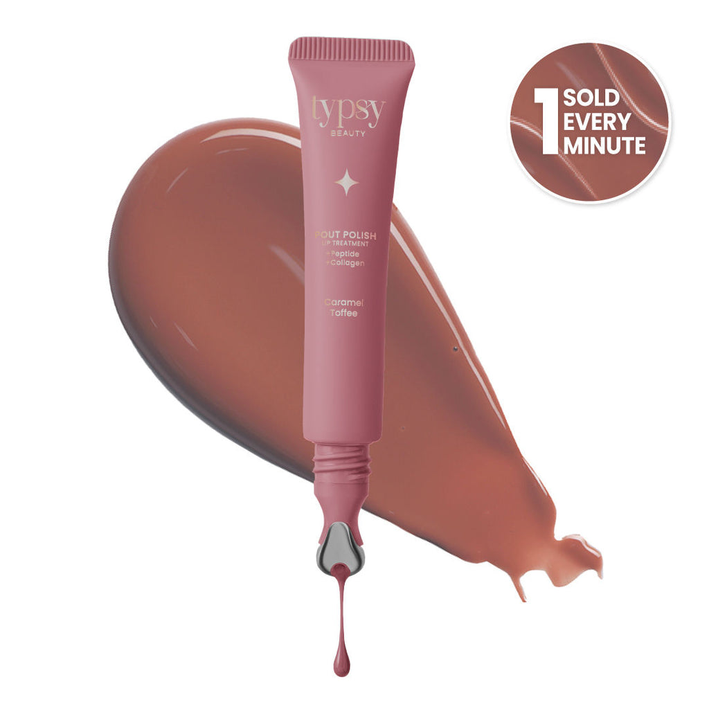 Glaze Pout Polish Peptide Lip Treatment Balm - 04 Caramel Toffee