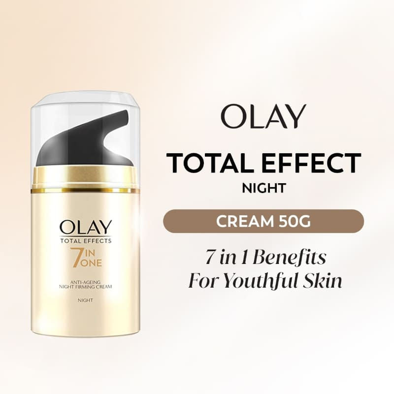 Total Effects Night Cream, Fights 7 Signs Of Ageing With Niacinamide And Green Tea Extracts