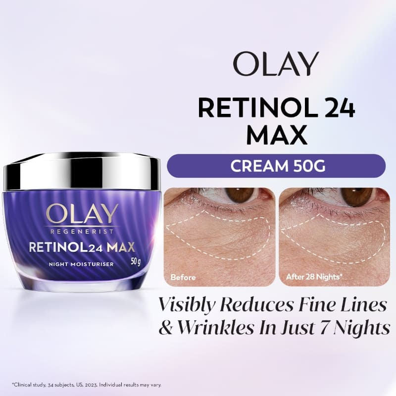 Retinol 24 Max Anti Ageing Night Cream, Visibly Reduces Wrinkles In 7 Nights, Fragrance Free