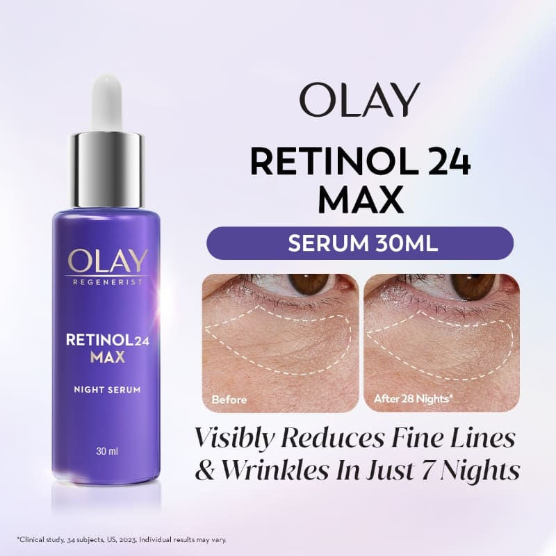 Retinol 24 Max Anti Ageing Night Serum, Visibly Reduces Wrinkles In 7 Nights, Fragrance Free