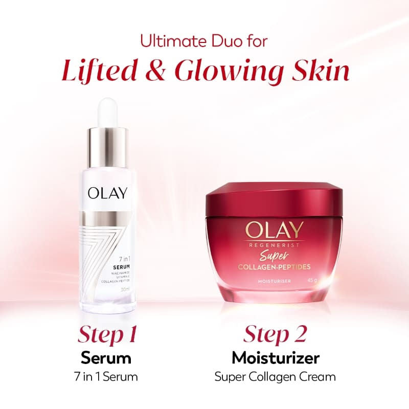 Super Collagen Peptides Moisturizer For Firm & Lifted Skin, Reduces 5 Signs Of Ageing