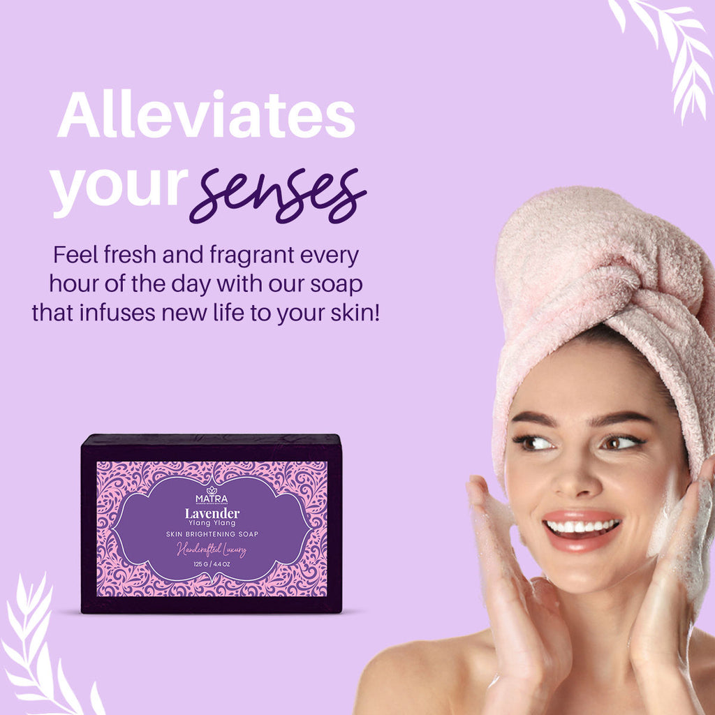 Lavender Ylang Ylang Handmade Soap Natural Bathing Bar With Aloe Vera