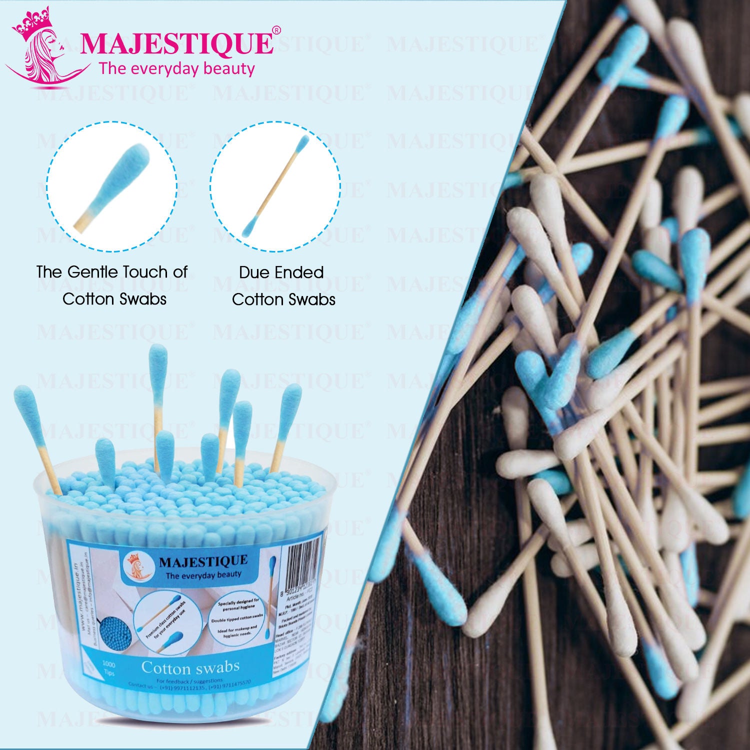 500-Swab Ear Cleaner Buds, Eco-Friendly And Multi-Functional Cotton Swab Stick