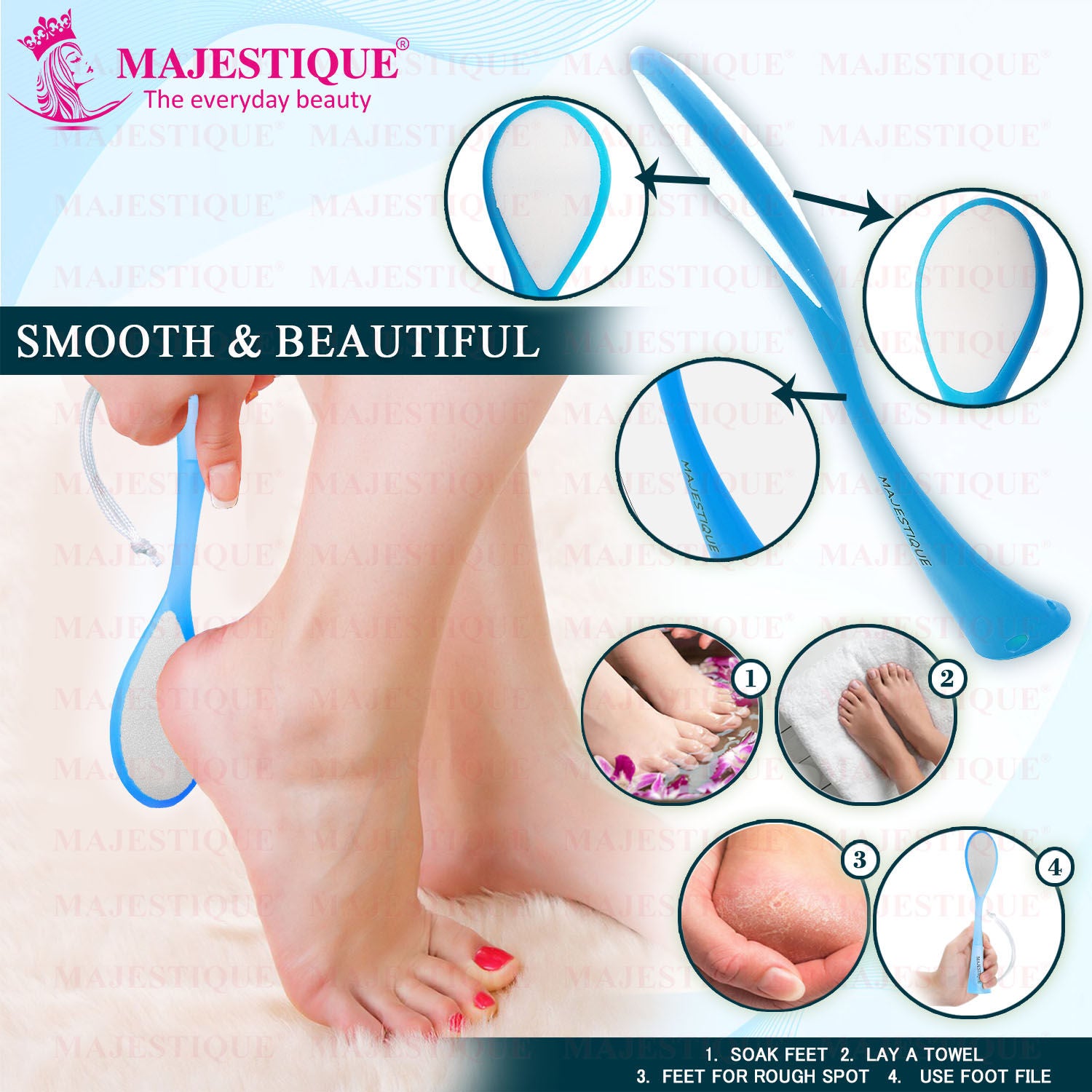Foot File Foot Callus Remover- Double-sided (Color May Vary)