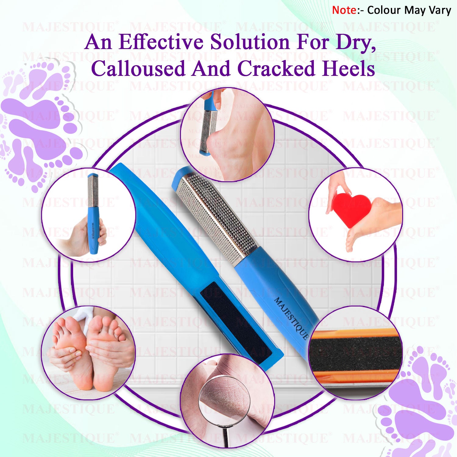Double Sided Foot Files - Heel Rasp for Foot Scrapper - Color May Vary