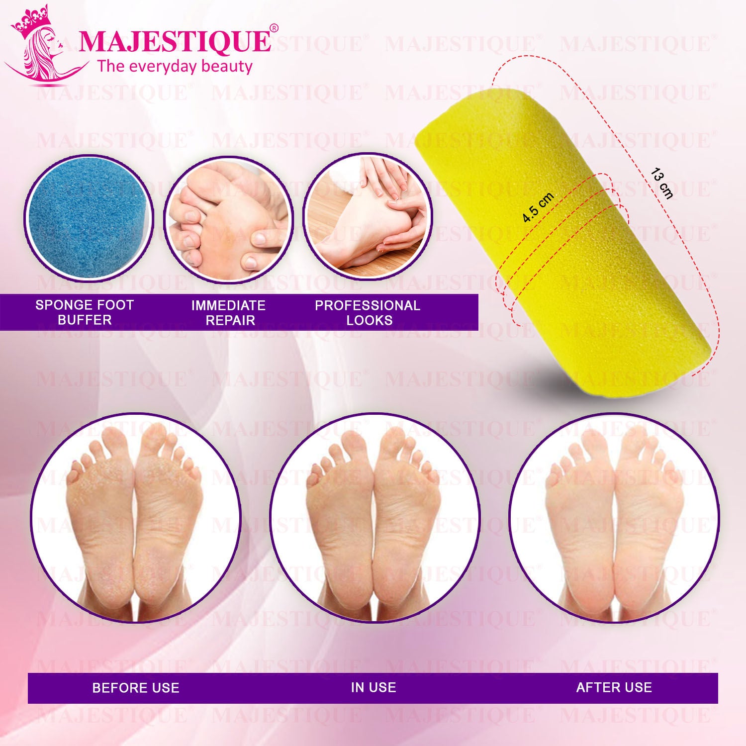 Moisturizing Body Wash & Sponge Foot Buffer, Clean Scent, Exfoliates - Color May Vary