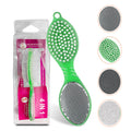 4-in-1 Hard Skin Remover for Legs - Foot Brush & Pedicure Tool - Color May Vary