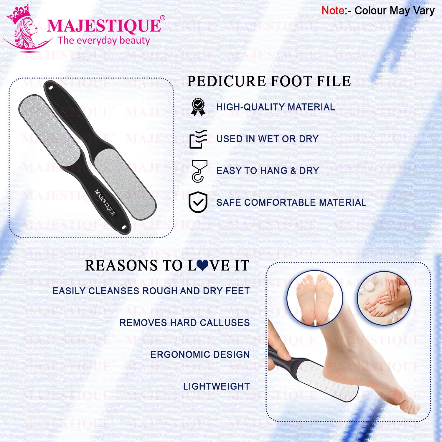 Callus Remover Foot Scrubber for Pedicure Spa Treatment - Color May Vary