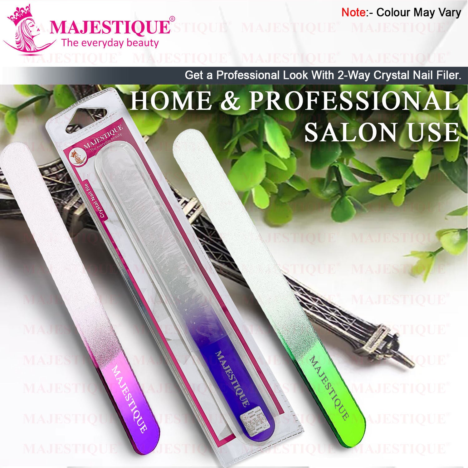 Nail Filer Glass - Professional Manicure Tool for Women and Girls - Color May Vary