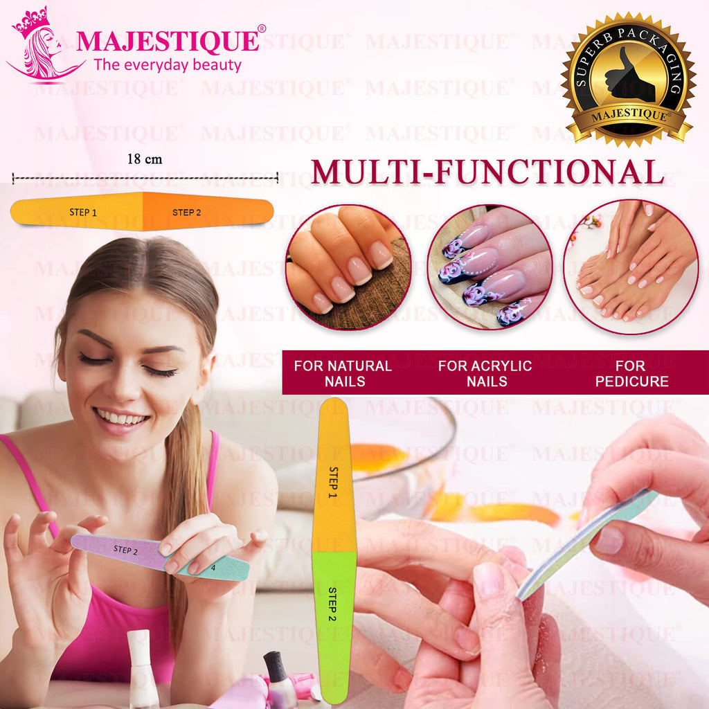 4-Way Nail File & Buffer for All Nails - Buffer Block, Nail Shiner - Color May Vary