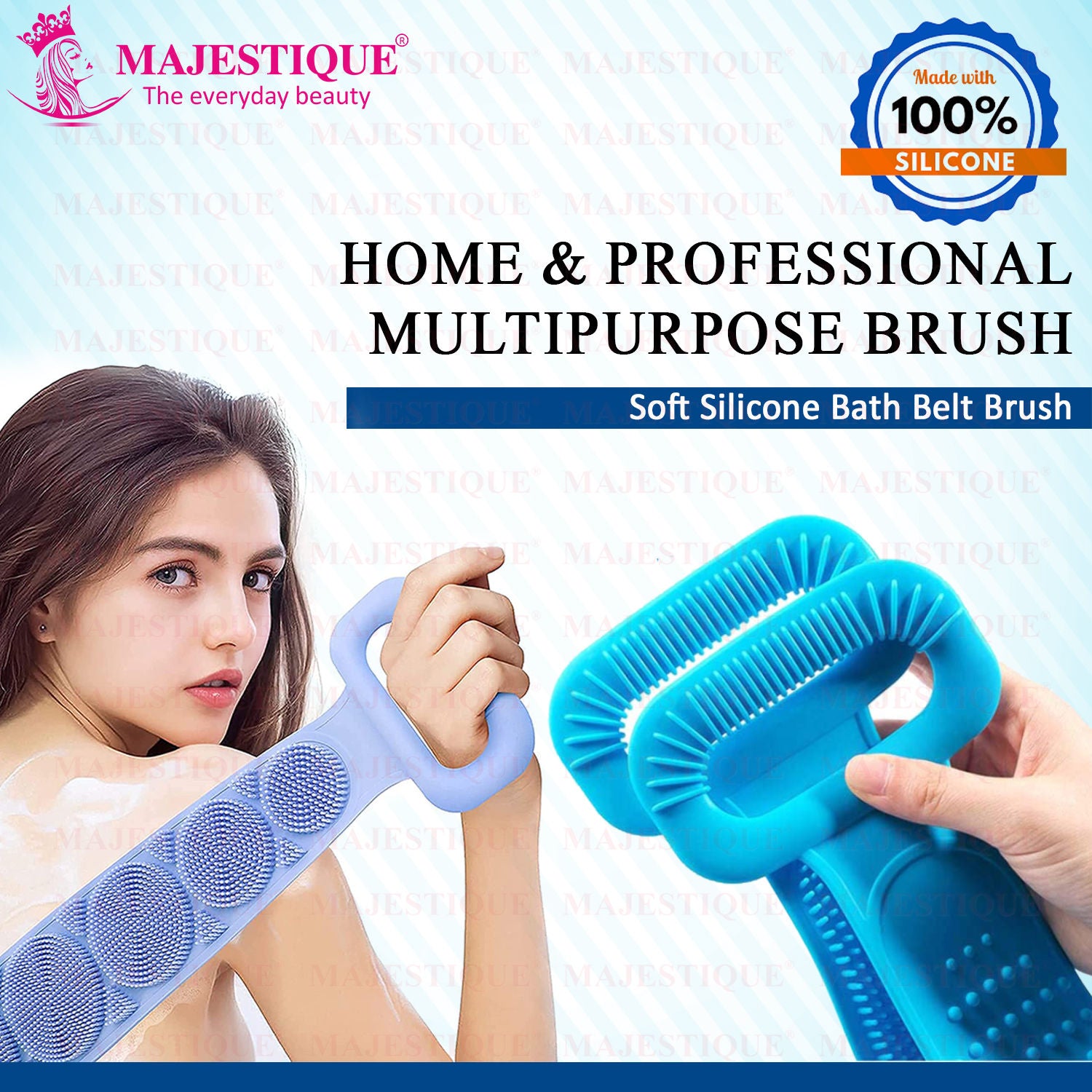 Bath Scrub Belt With Handle( Colore May Very )-1 pcs