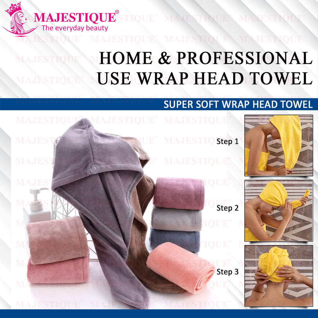 Hair Towel Wrap - Colour May Vary
