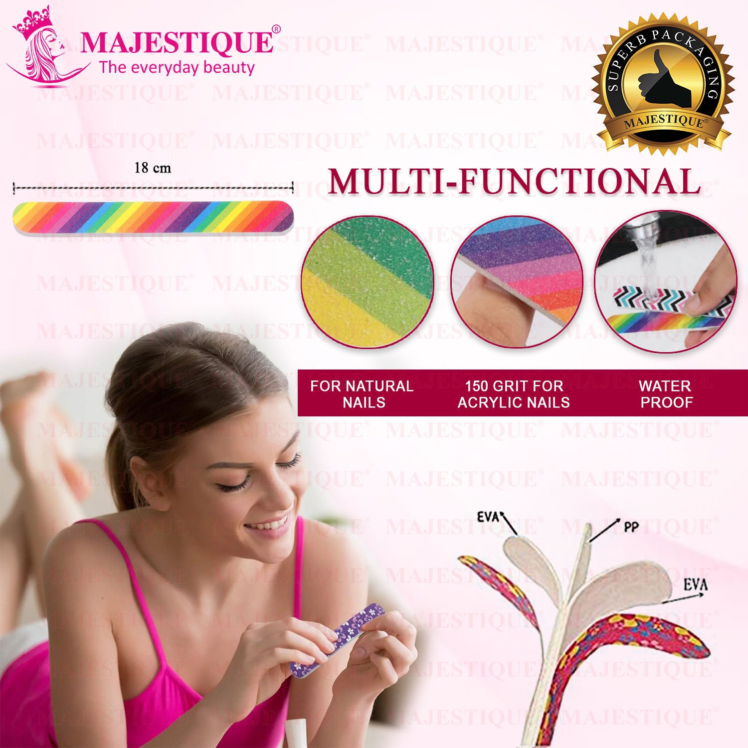 2 In 1 Plate Foot Scrubber & Emery Board Nail Filer - Color May Vary