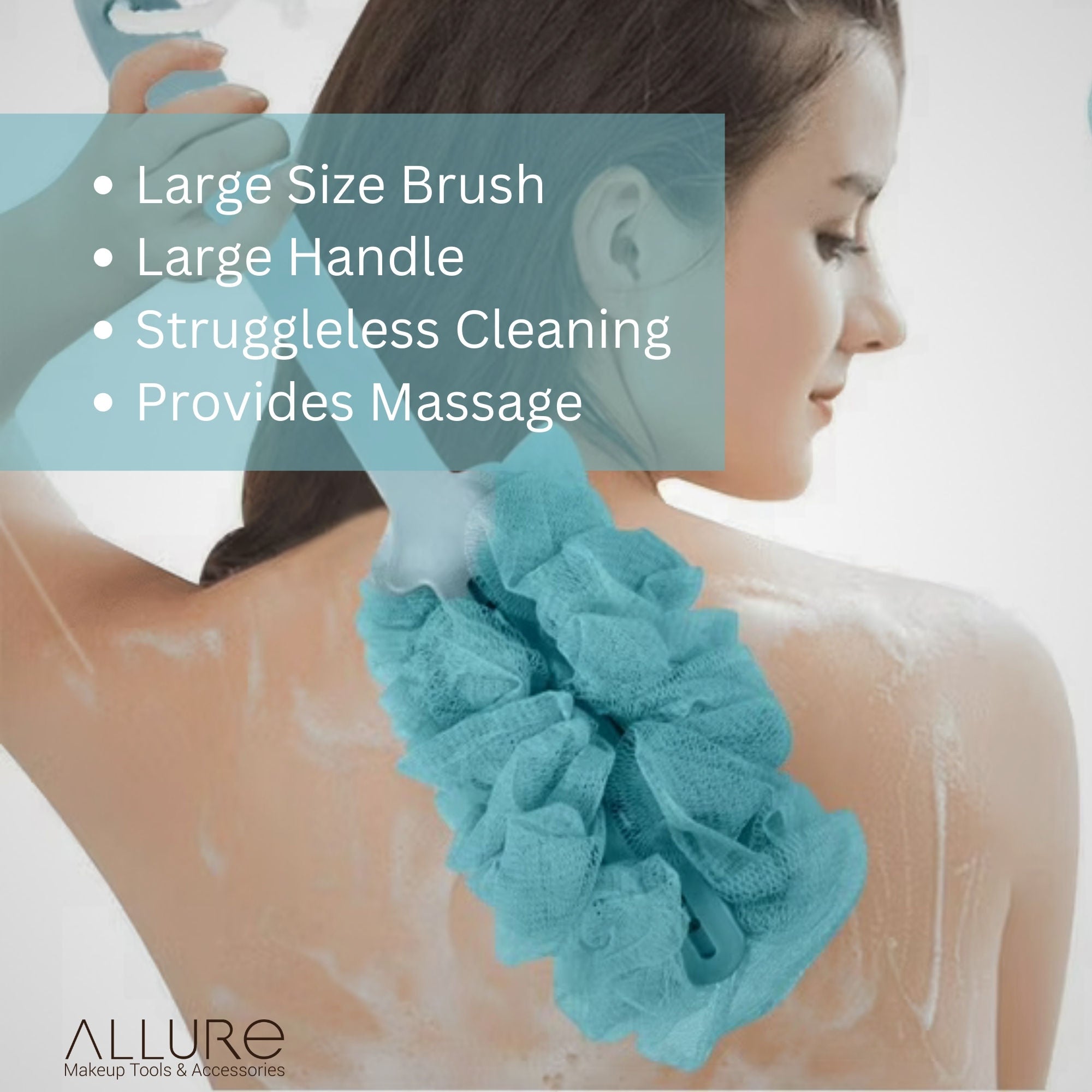 Bathing Brush Handle Loofah (Colour May Vary)