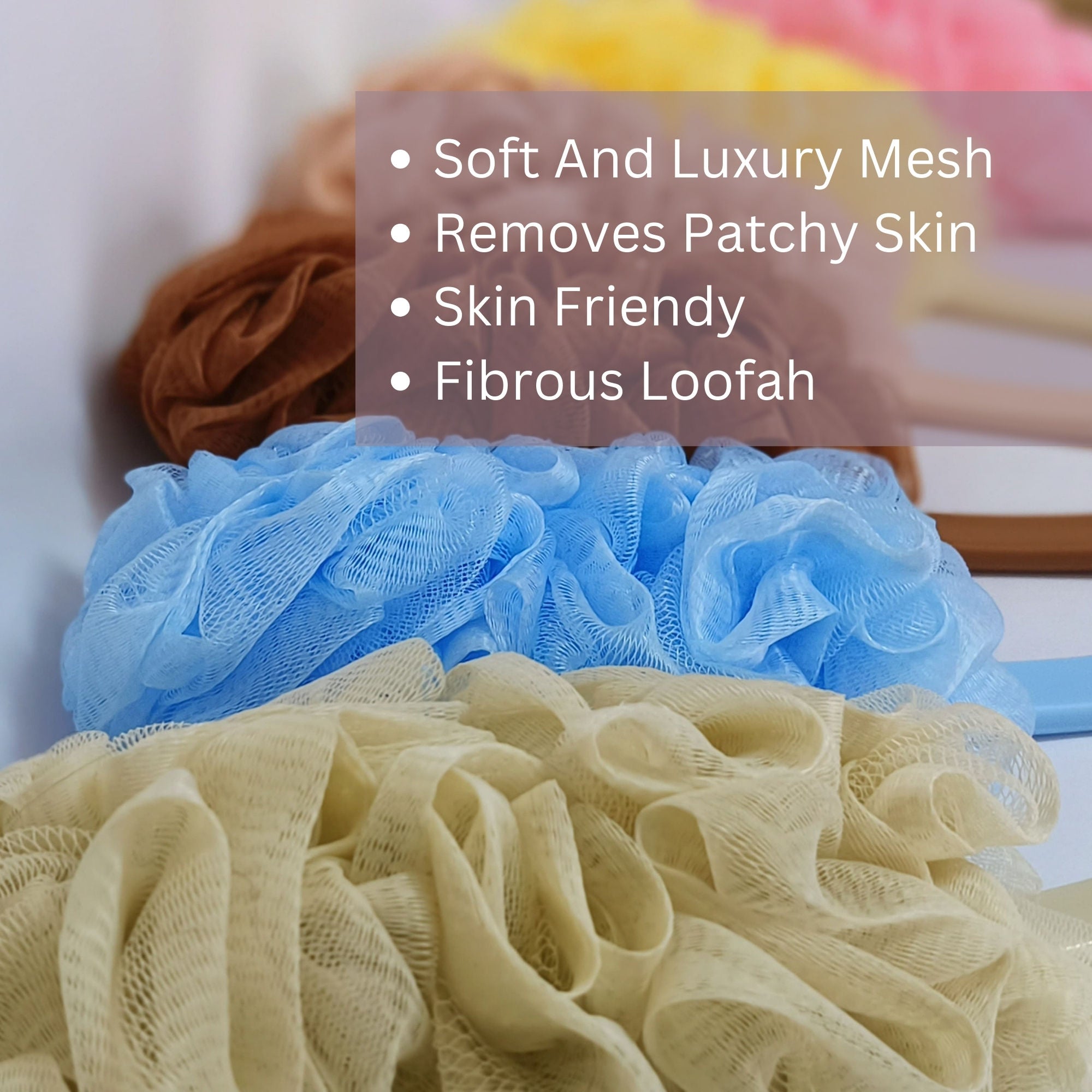 Bathing Brush Handle Loofah (Colour May Vary)