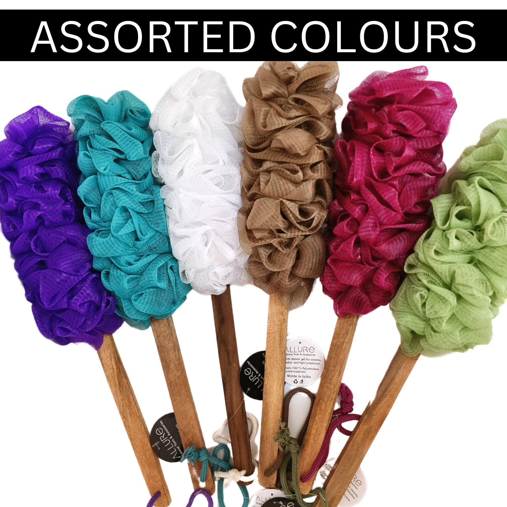 Bathing Brush Wooden Loofah (Colour May Vary)