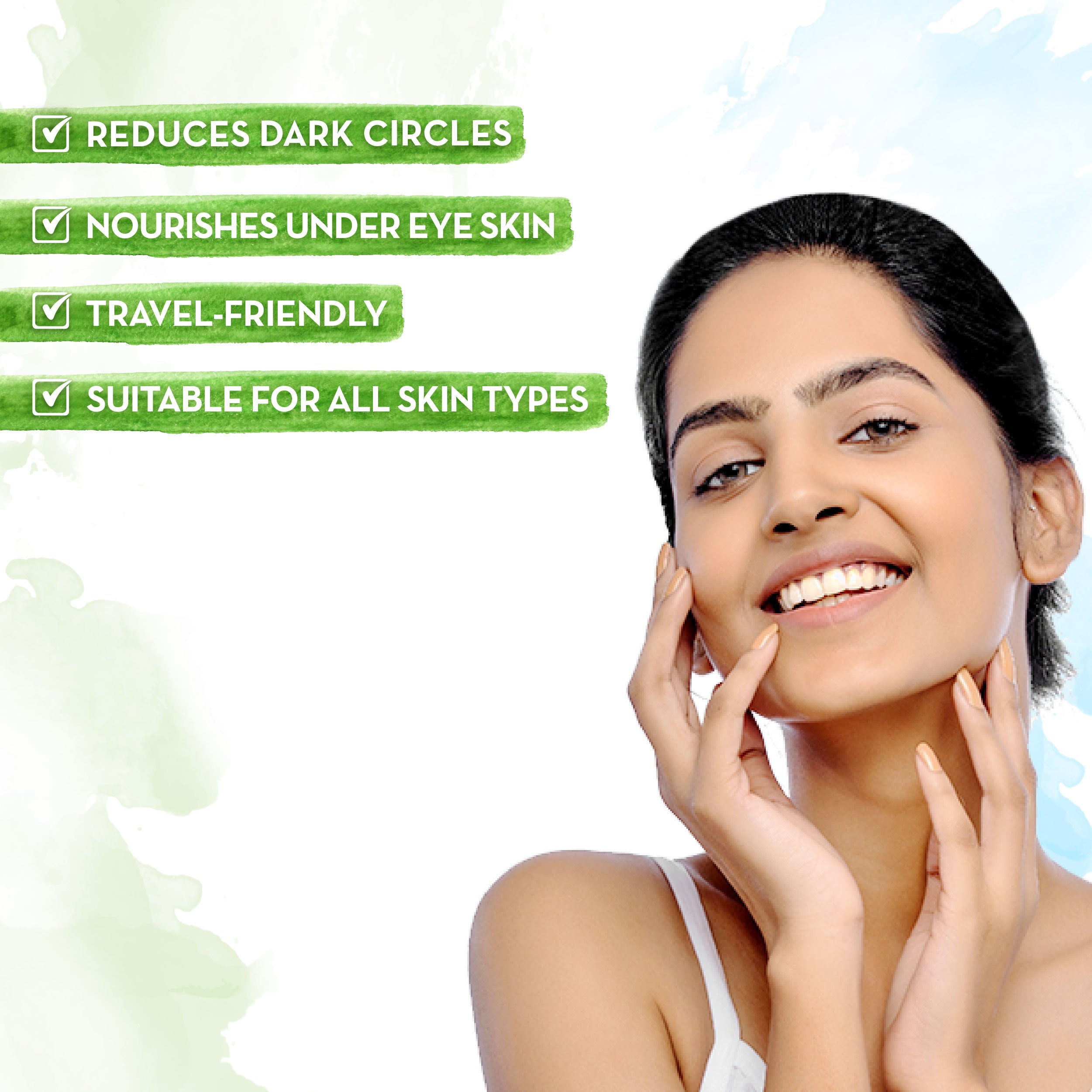 Bye Bye Dark Circle Eye Cream With Cucumber & Peptide For Dark Circles |Nourishes Undereye