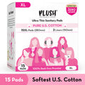 Sanitary Pads 100% Cotton rash-free 15XL + 2 free Liners