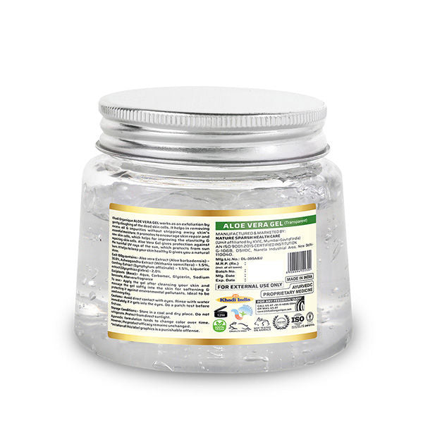 Pure Natural Aloe Vera Transparent Gel For Skin & Hair, Hydrate & Moisturize