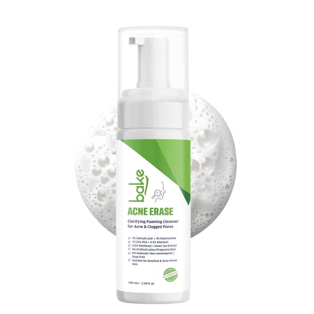 Acne Erase Foaming Cleanser with 2% Salicylic Acid for Acne, Clogged Pores & Oil Control