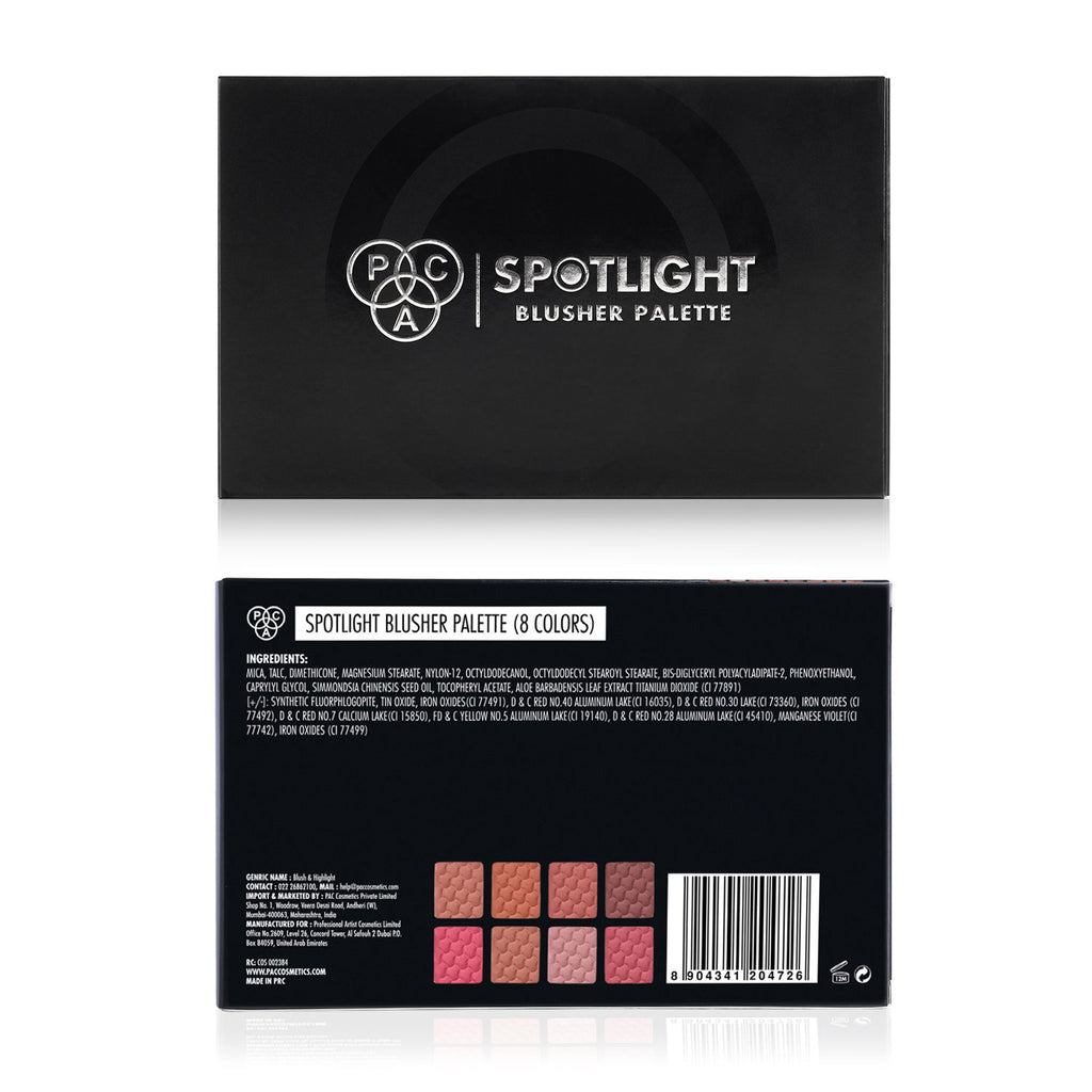 Spotlight Blusher Palette X8 - All in One MUA Palette, High Payoff, Shades for Every Skin Tone
