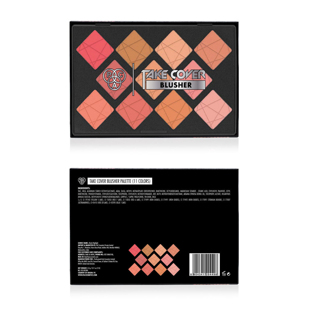 Take Cover Blusher X11 - Micro Fine Pigments, Blends Effortlessly, 8 Matte & 3 Shimmer Shades