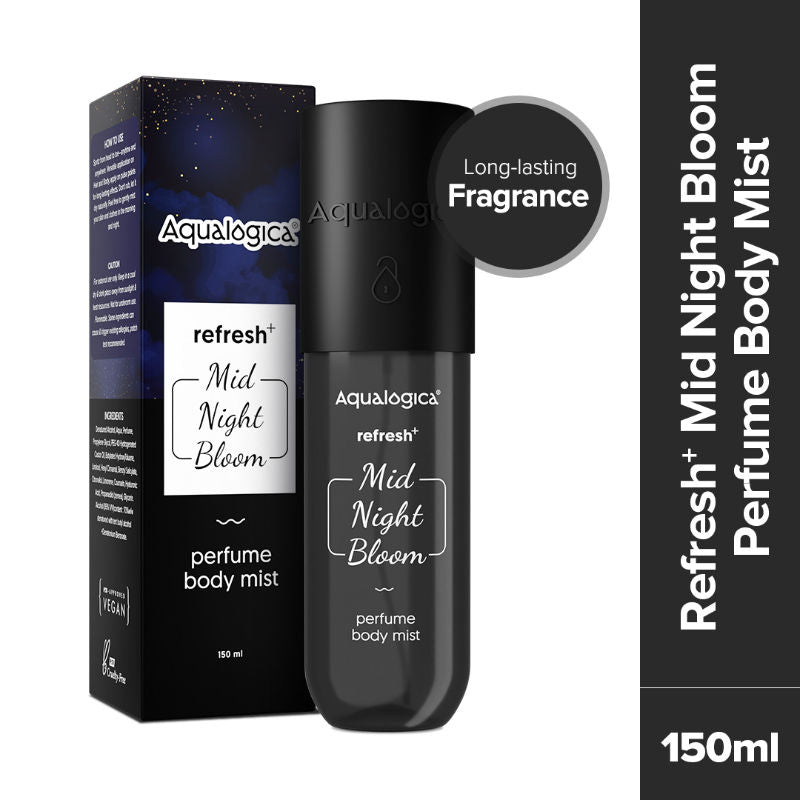 Refresh + Mid Night Bloom Perfume Body Mist-Long Lasting Fragrance for All Skin Types