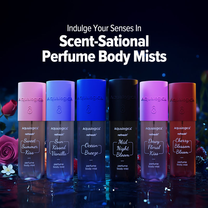 Refresh + Mid Night Bloom Perfume Body Mist-Long Lasting Fragrance for All Skin Types
