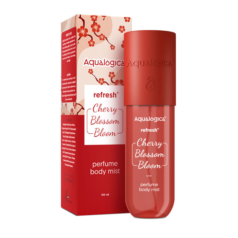 Refresh+ Cherry Blossom Bloom Perfume Body Mist-Long Lasting Fragrance for All Skin Types