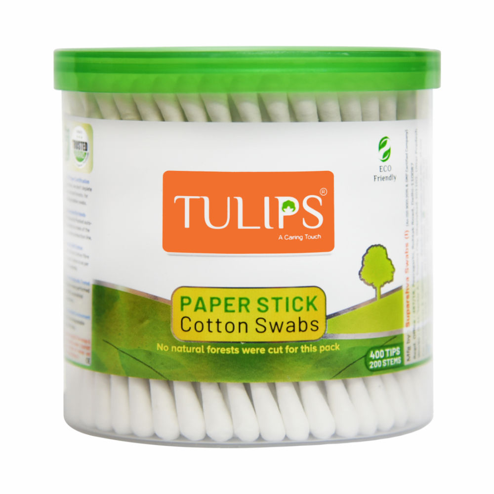 Cotton Ear Buds/ Swabs with White Paper Stick Jar (200/ 400 Tips in a Jar)