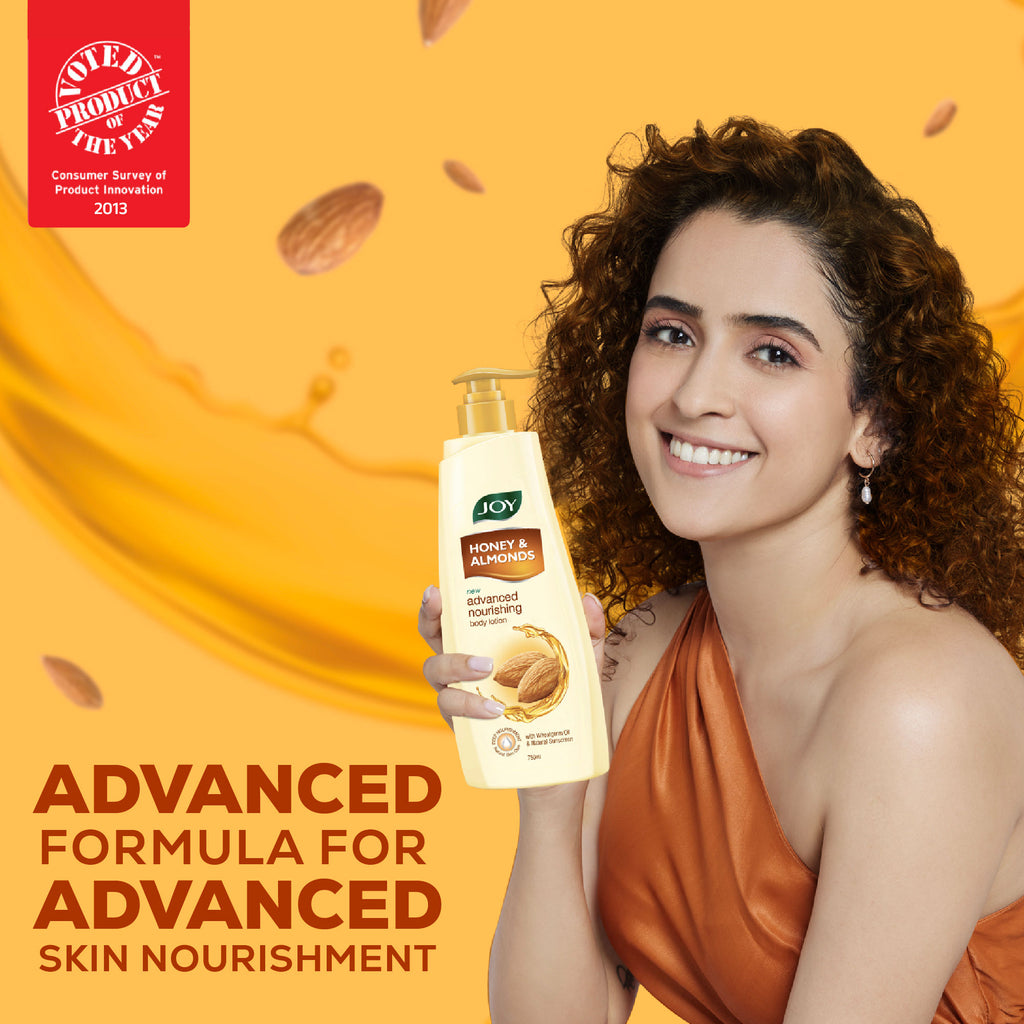 Honey & Almonds Lightweight Body Lotion with Shea Butter, Nourishing 24hr Care for Winter