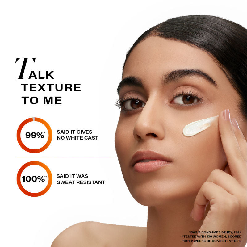 SPF 50 PA++++ Hydrating Sheer Sunscreen With Niacinamide For Dry Skin, Non Sticky