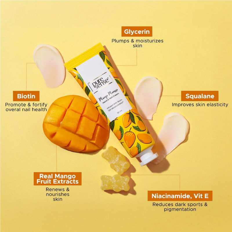 Mango Mousse Non Sticky Hand And Nail Biotin Cream