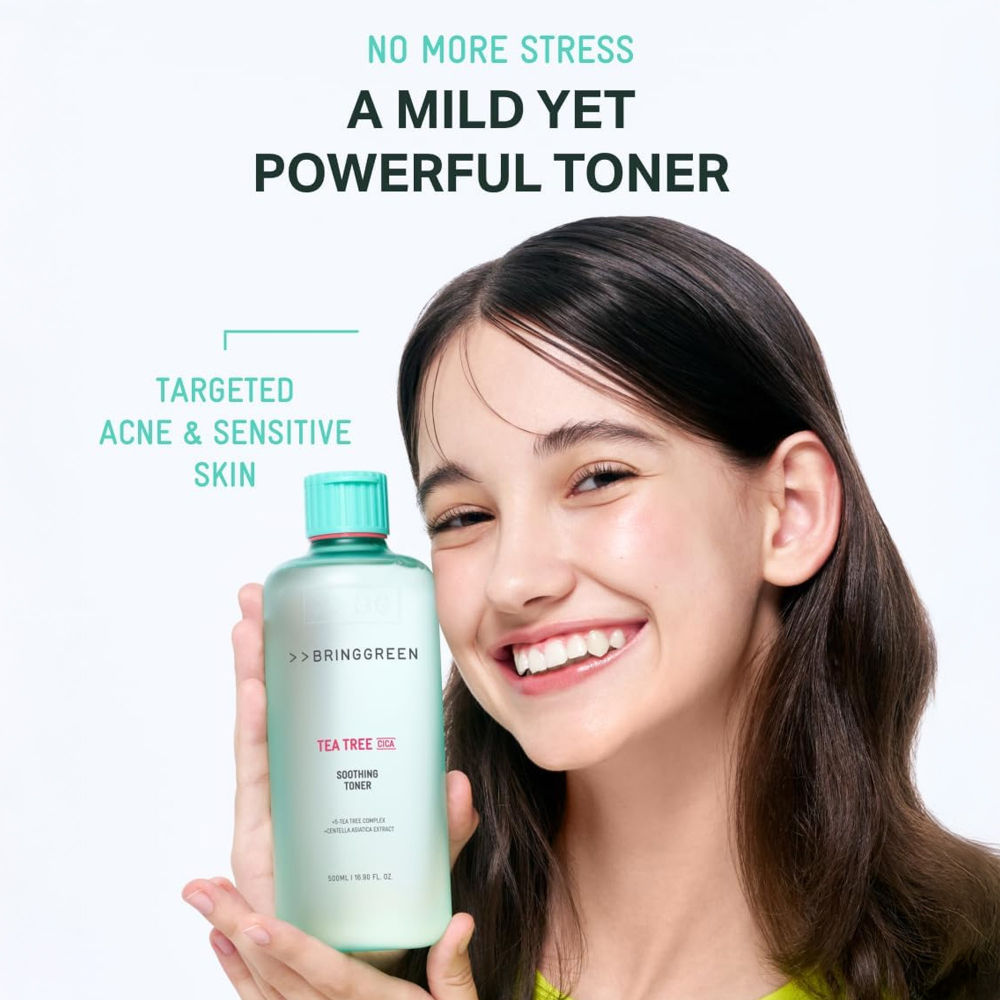 Tea Tree Cica Soothing Korean Toner, For Acne-Prone & Sensitive Skin