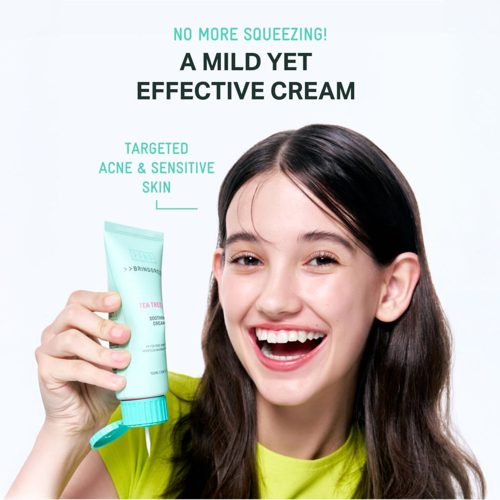 Tea Tree Cica Soothing Cream Plus, Hydrating Korean Centella Moisturizer
